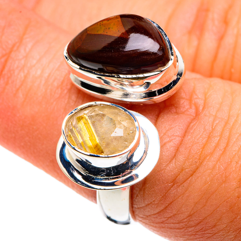 Red Tiger Eye Rings handcrafted by Anasilvercos - RING79723