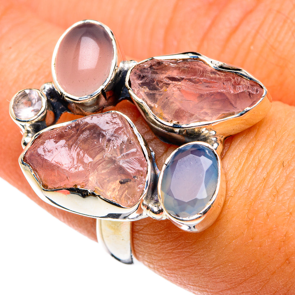 Rose Quartz Rings handcrafted by Anasilvercos - RING79762