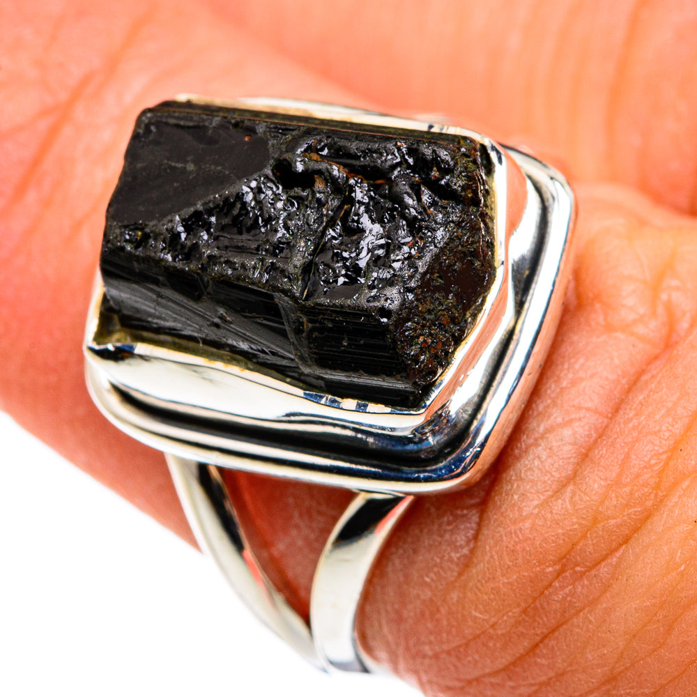 Black Tourmaline Rings handcrafted by Anasilvercos - RING79772