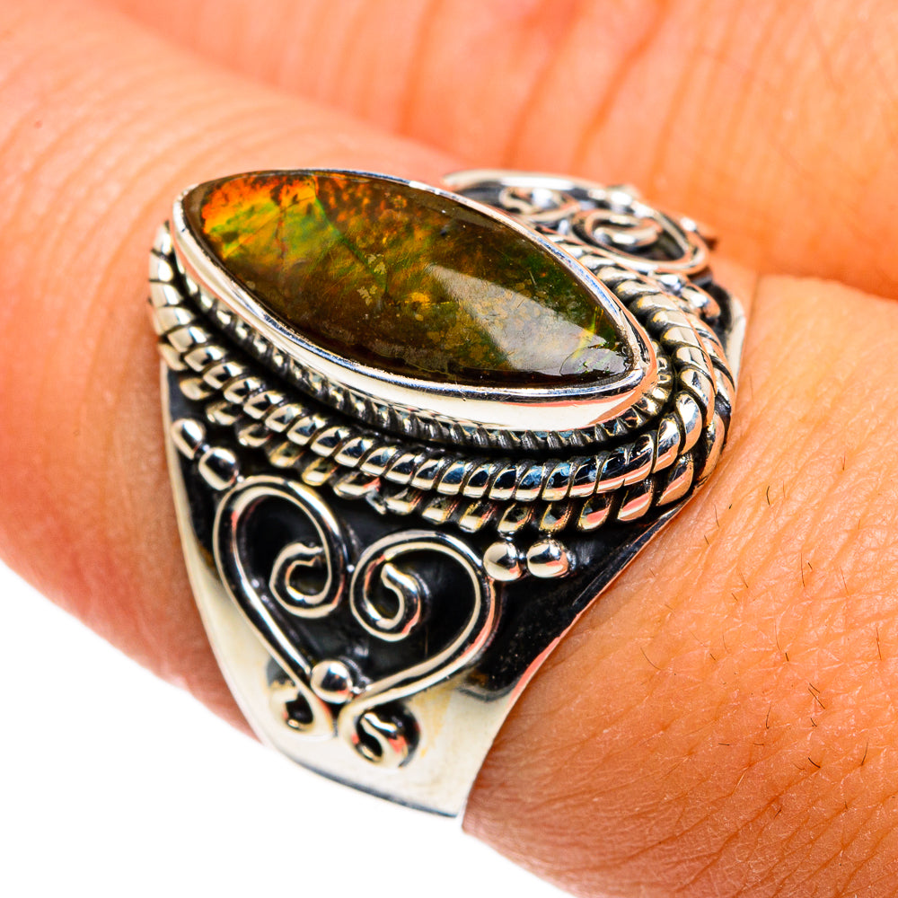 Ammolite Rings handcrafted by Anasilvercos - RING79778