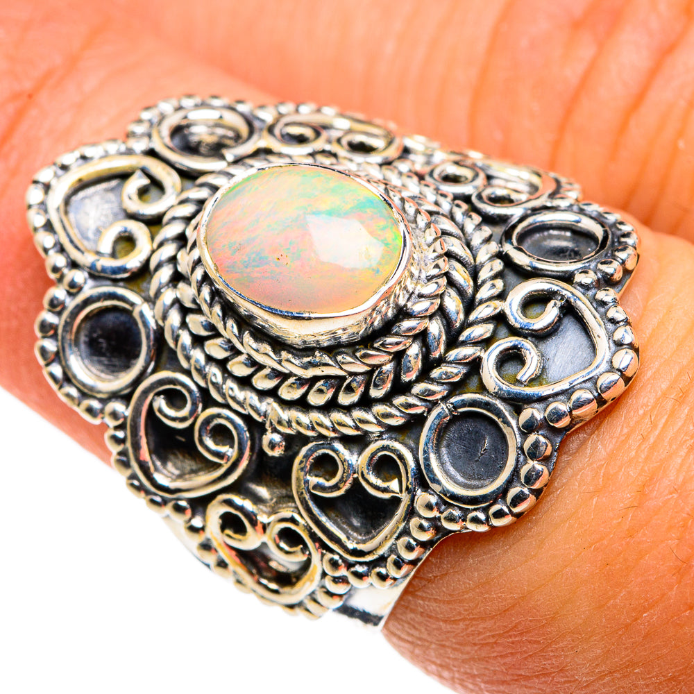 Ethiopian Opal Rings handcrafted by Anasilvercos - RING79779