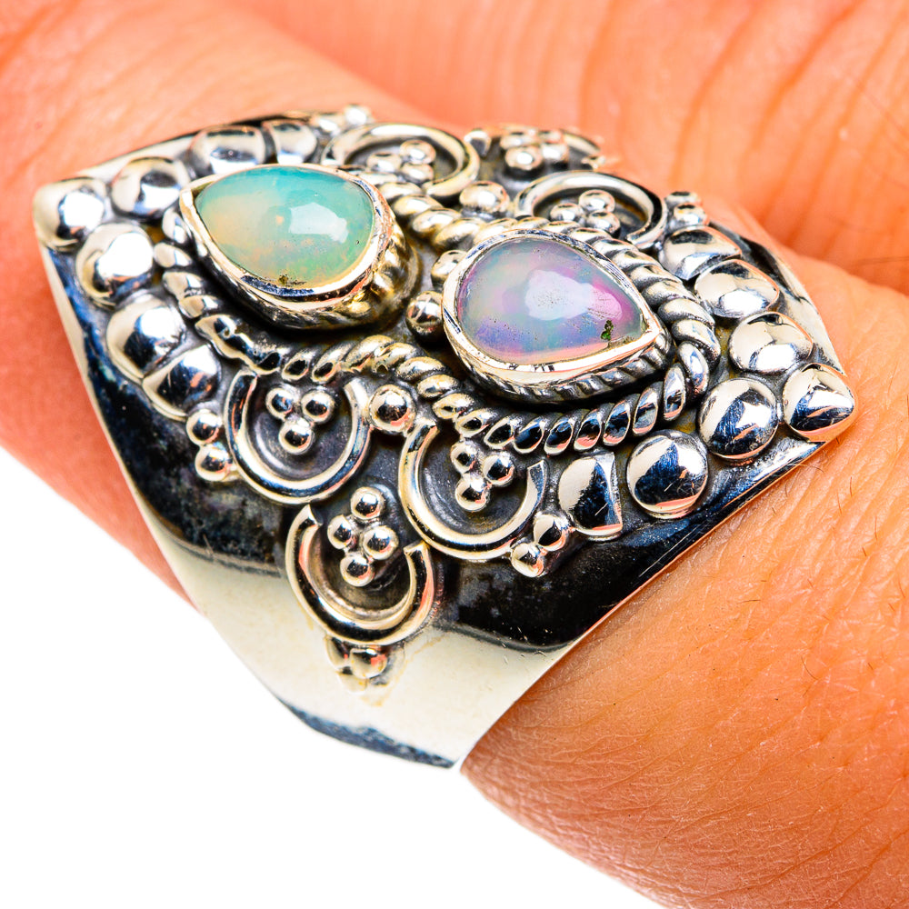 Ethiopian Opal Rings handcrafted by Anasilvercos - RING79812