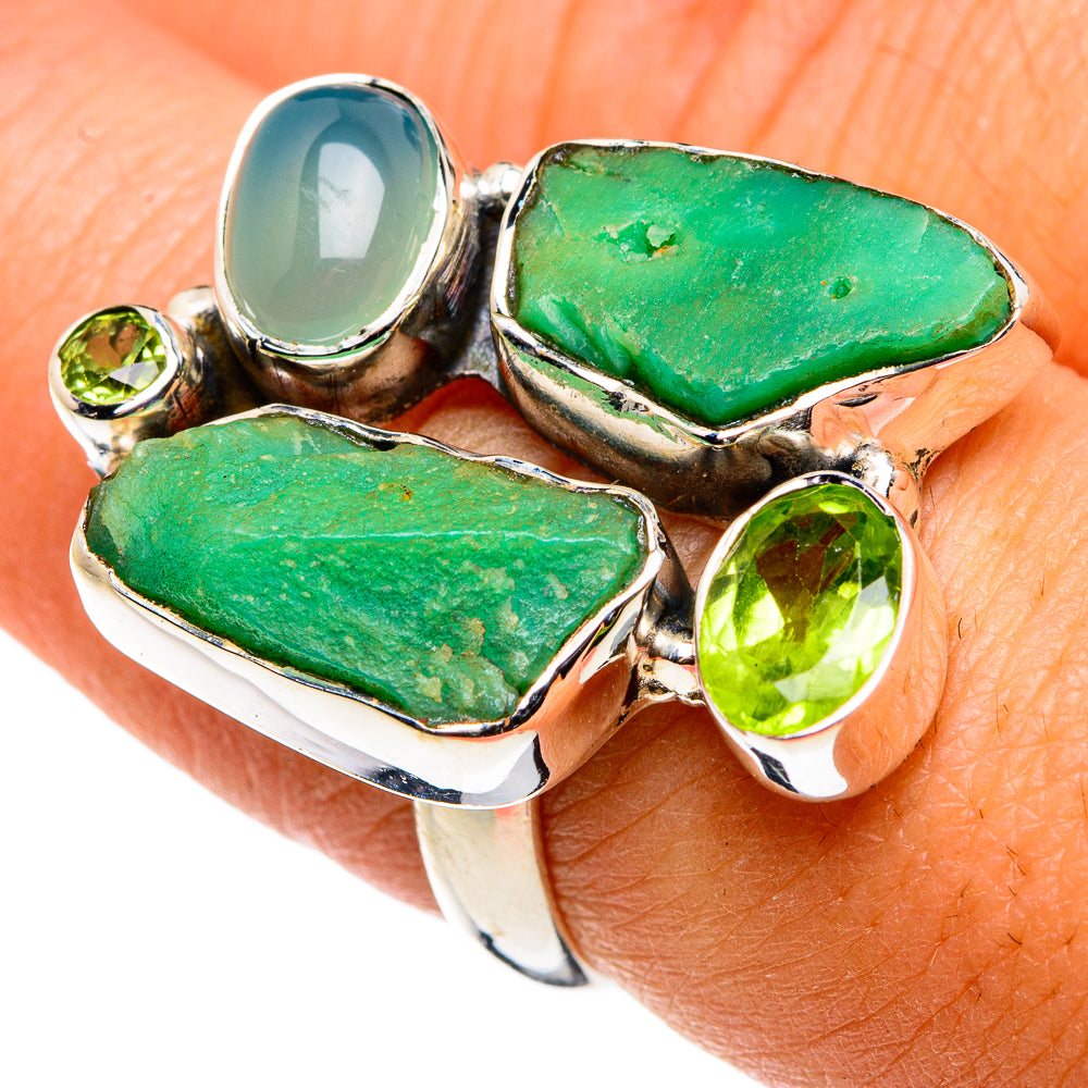 Chrysoprase Rings handcrafted by Anasilvercos - RING79823