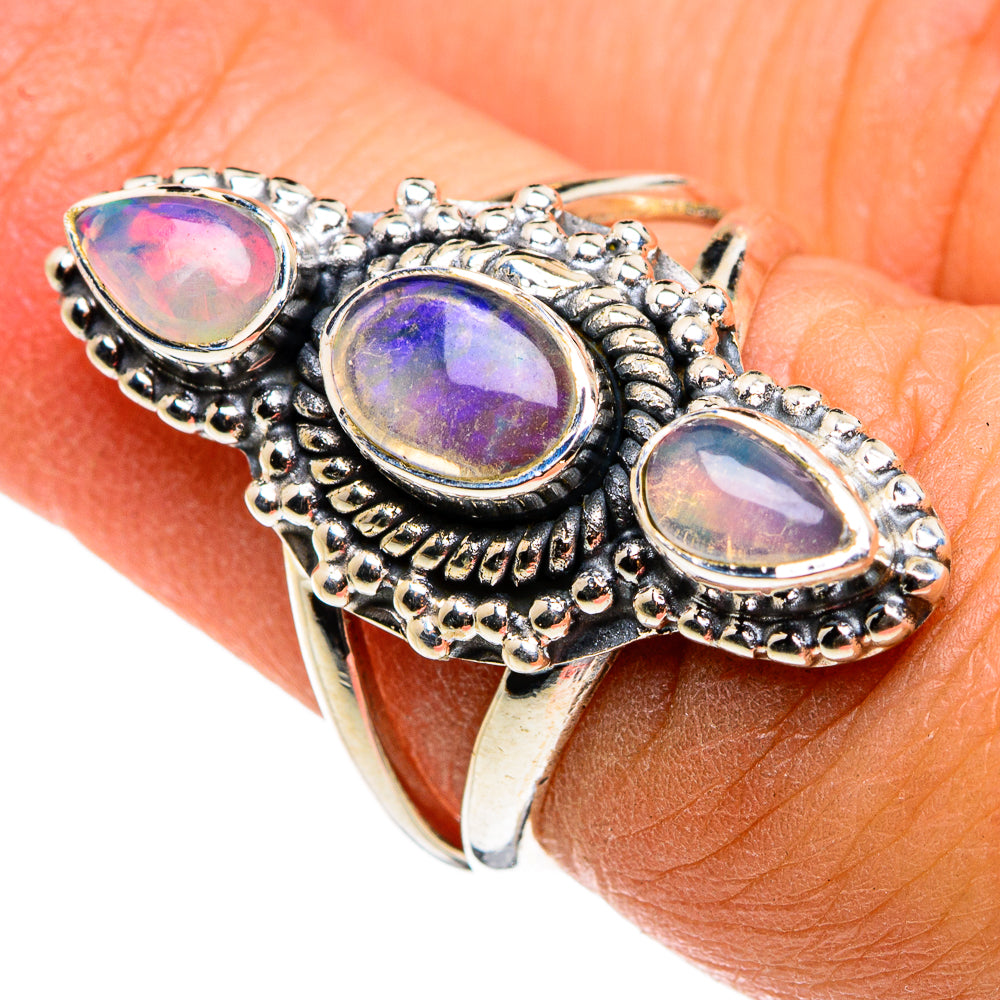 Ethiopian Opal Rings handcrafted by Anasilvercos - RING79847