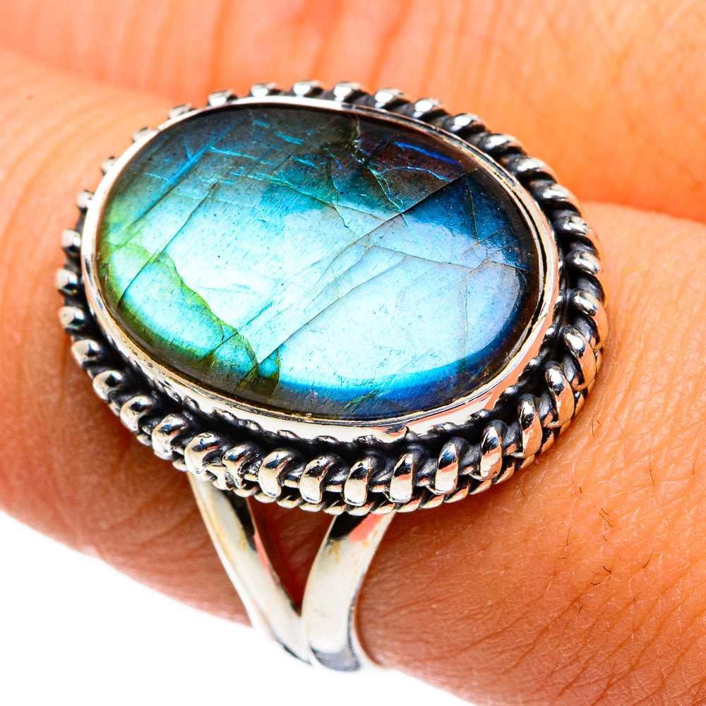 Labradorite Rings handcrafted by Anasilvercos - RING79850