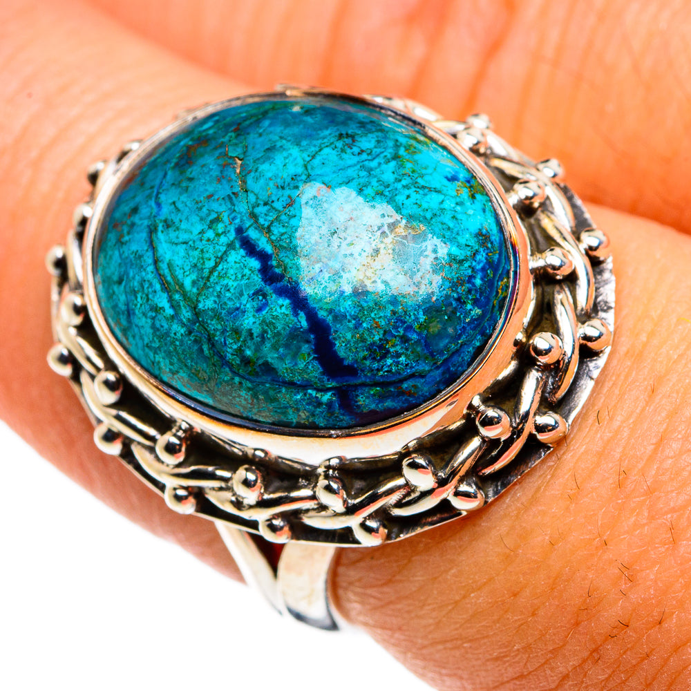 Chrysocolla Rings handcrafted by Anasilvercos - RING79851