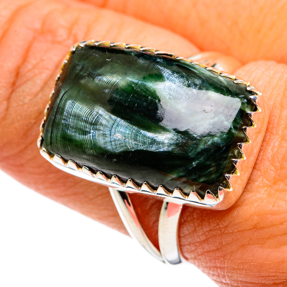 Seraphinite Rings handcrafted by Anasilvercos - RING79857