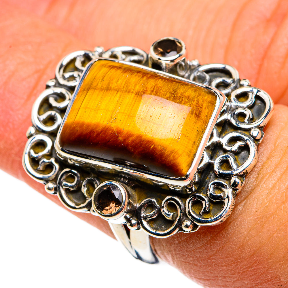 Tiger Eye Rings handcrafted by Anasilvercos - RING79859