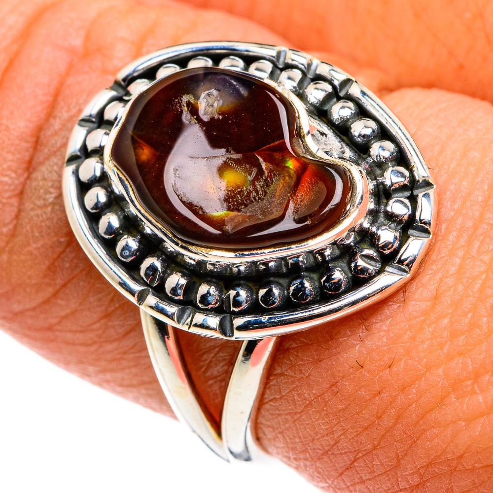 Mexican Fire Agate Rings handcrafted by Anasilvercos - RING79861