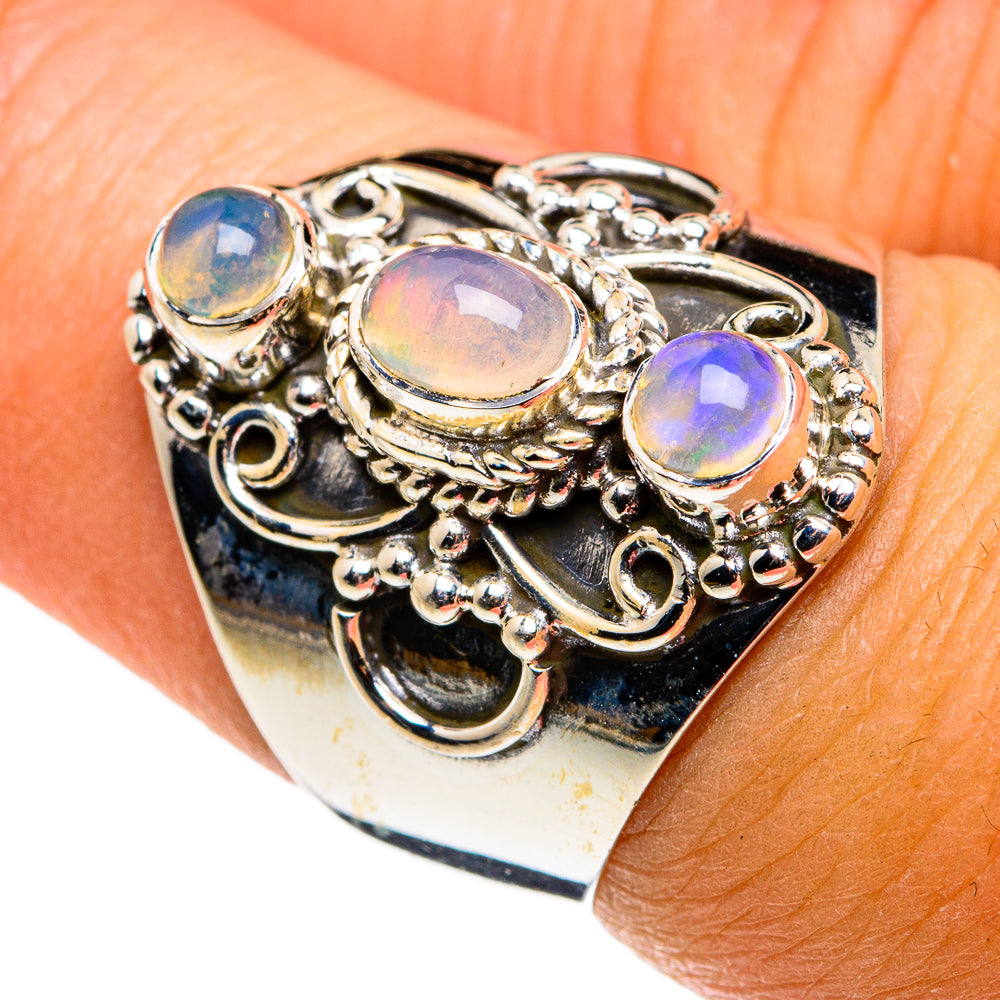 Ethiopian Opal Rings handcrafted by Anasilvercos - RING79878