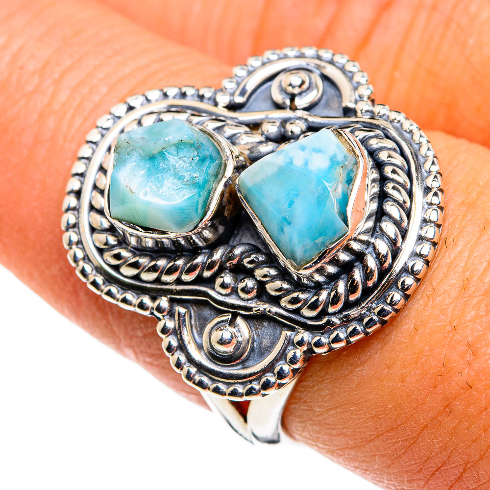 Larimar Rings handcrafted by Anasilvercos - RING79883
