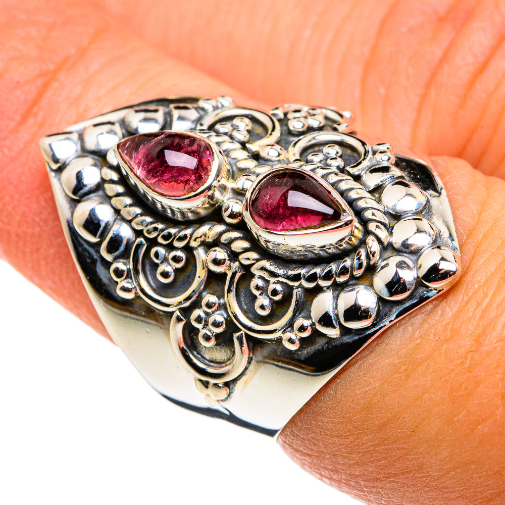 Pink Tourmaline Rings handcrafted by Anasilvercos - RING79896