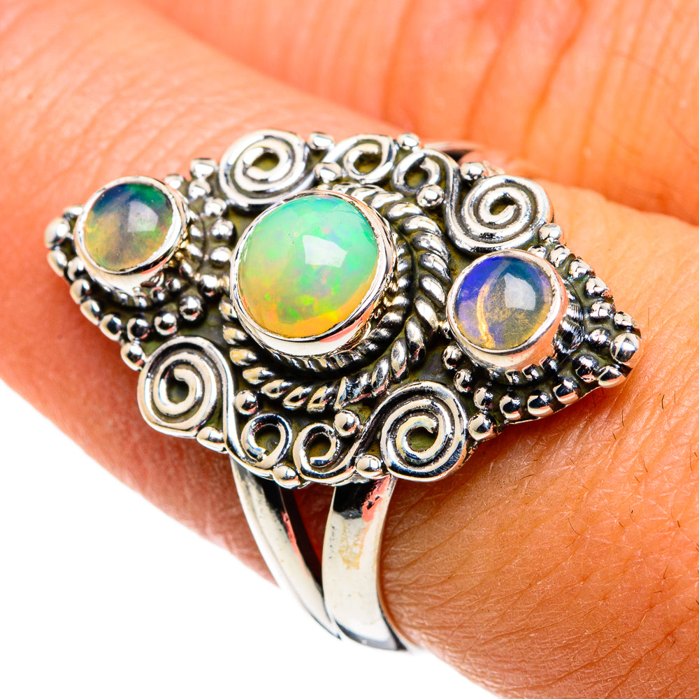 Ethiopian Opal Rings handcrafted by Anasilvercos - RING79910