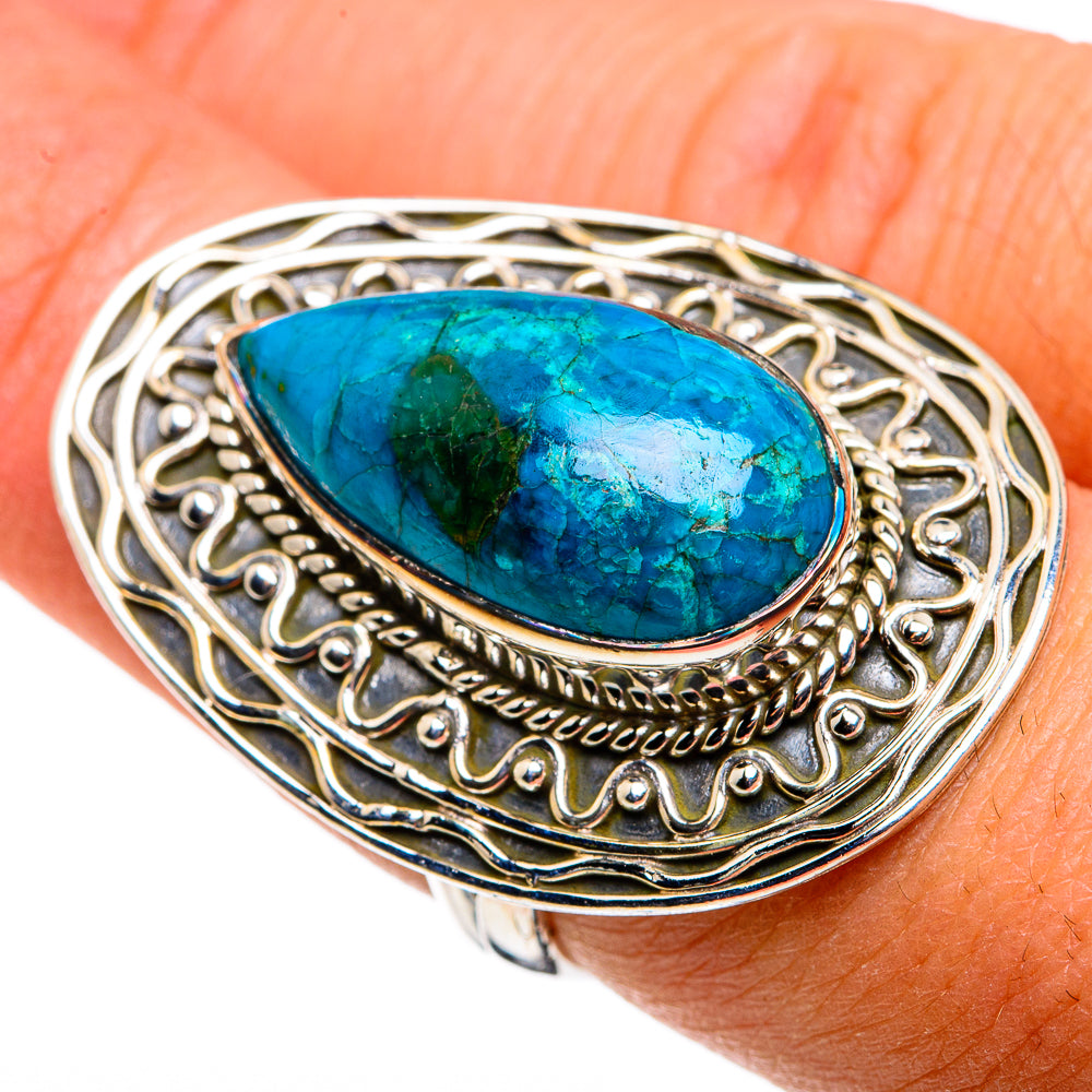 Chrysocolla Rings handcrafted by Anasilvercos - RING79927