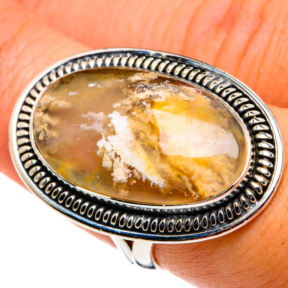 Plume Agate Rings handcrafted by Anasilvercos - RING79943