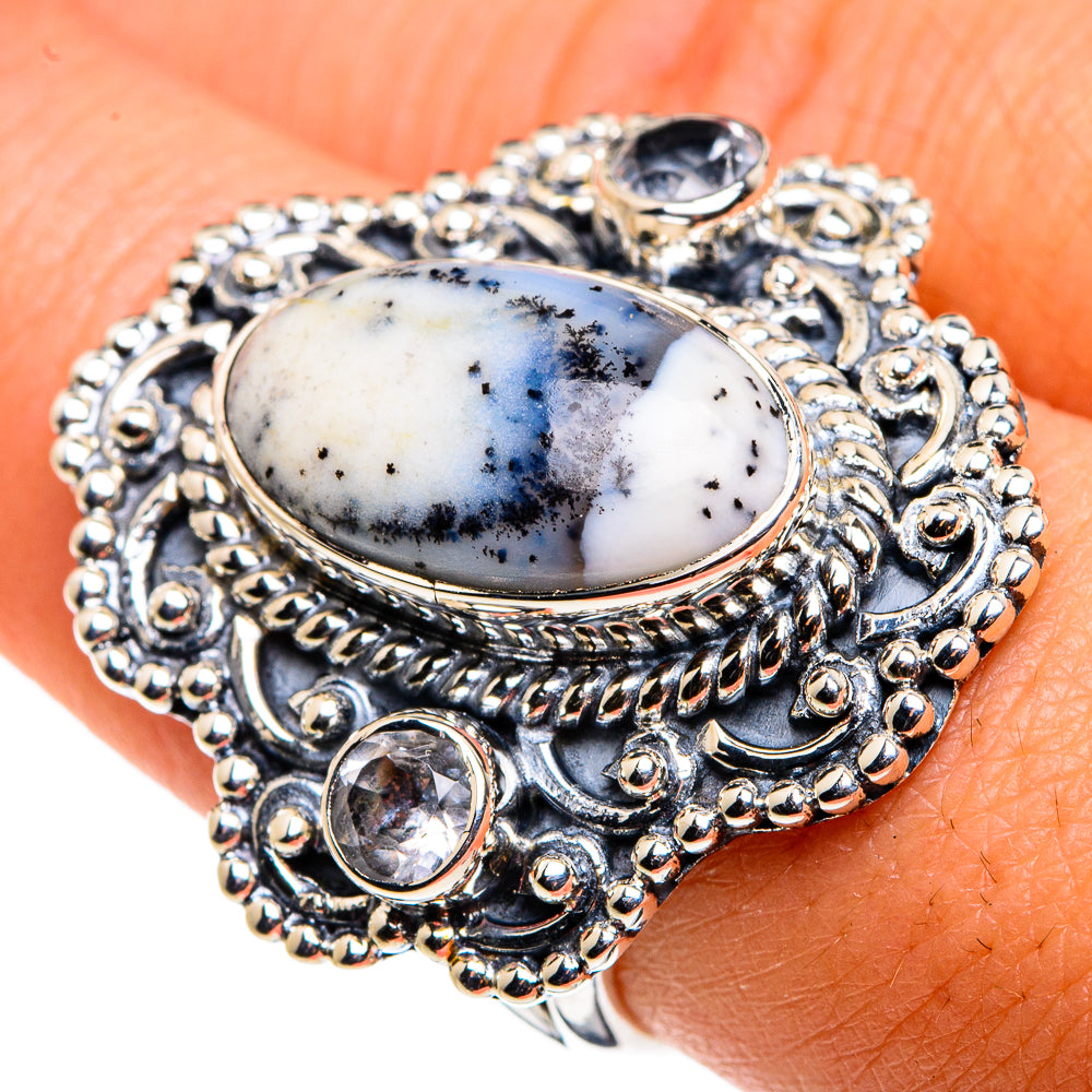 Dendritic Opal Rings handcrafted by Anasilvercos - RING79955