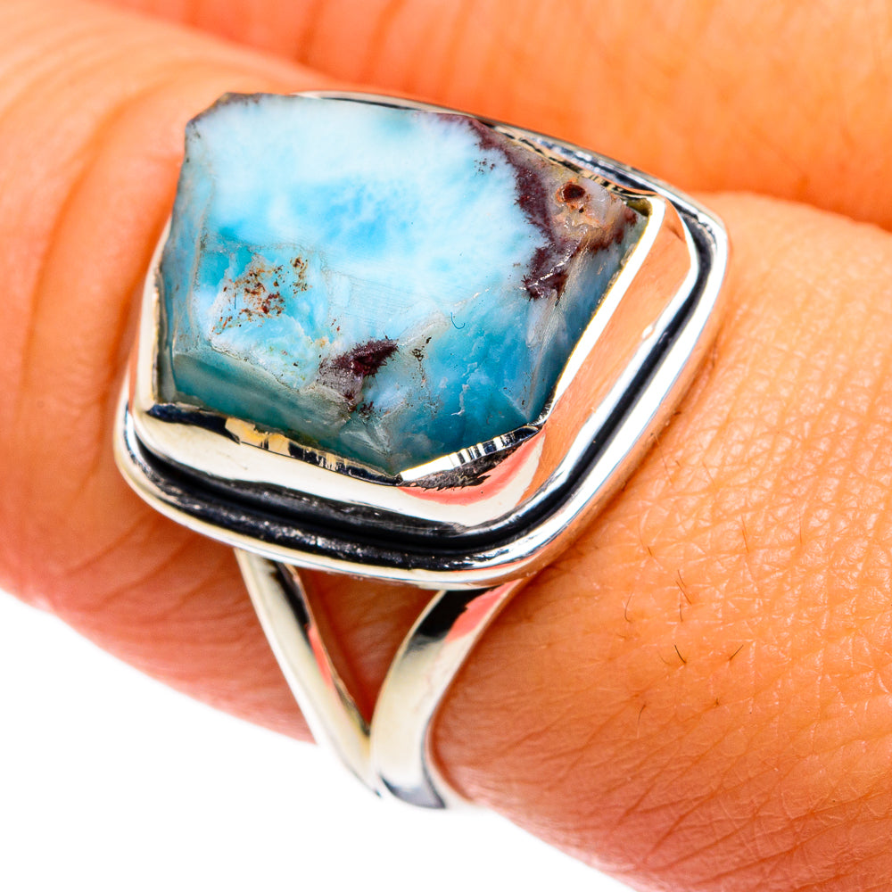 Larimar Rings handcrafted by Anasilvercos - RING79979