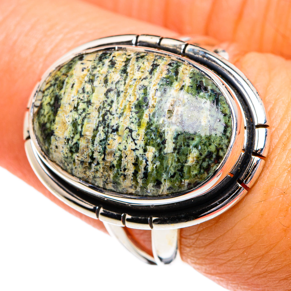 Lizard Jasper Rings handcrafted by Anasilvercos - RING79981