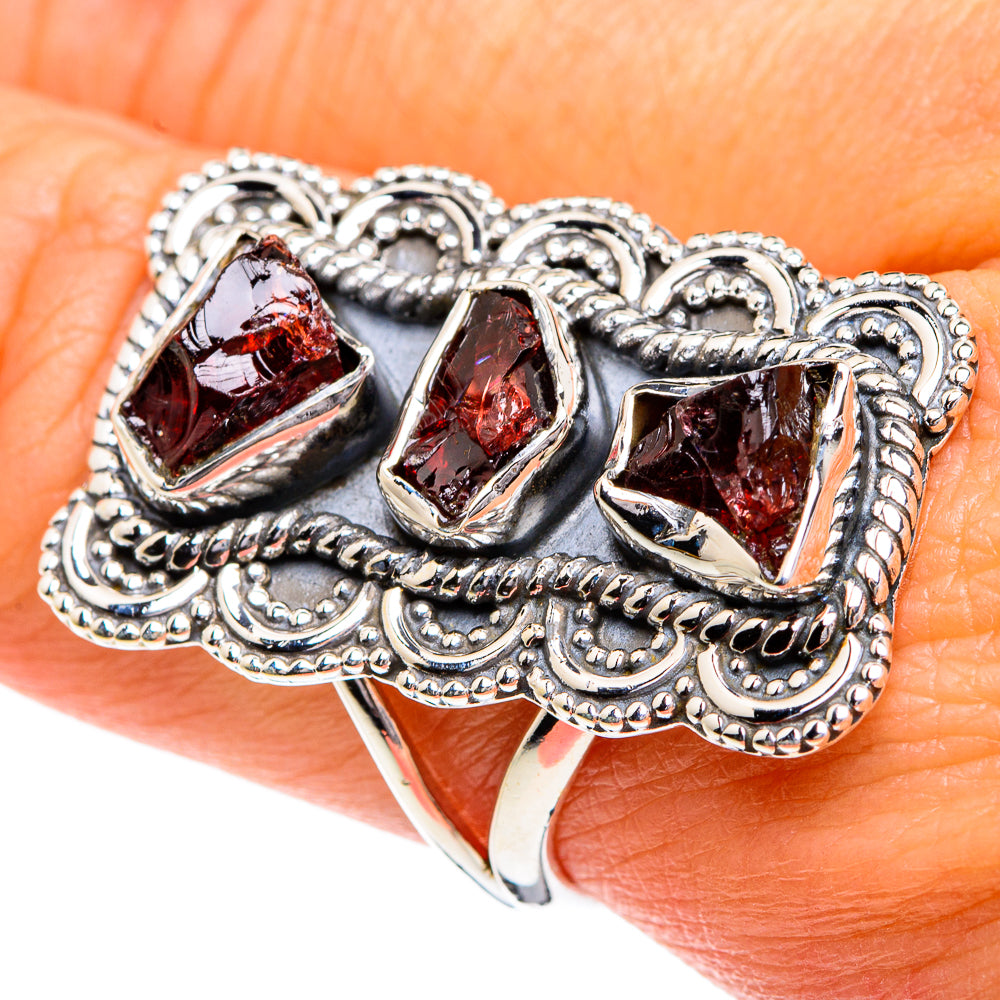 Garnet Rings handcrafted by Anasilvercos - RING79992