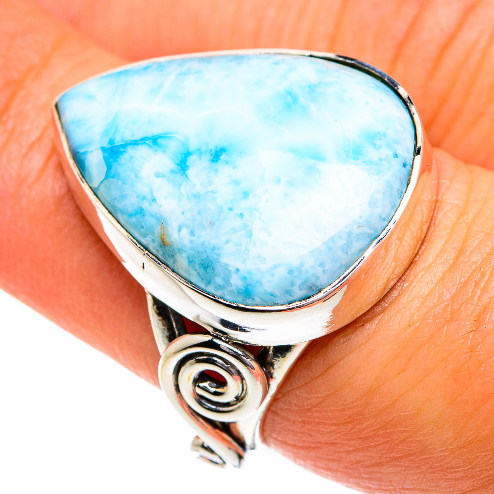 Larimar Rings handcrafted by Anasilvercos - RING80010