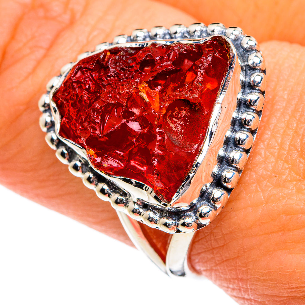 Garnet Rings handcrafted by Anasilvercos - RING80025
