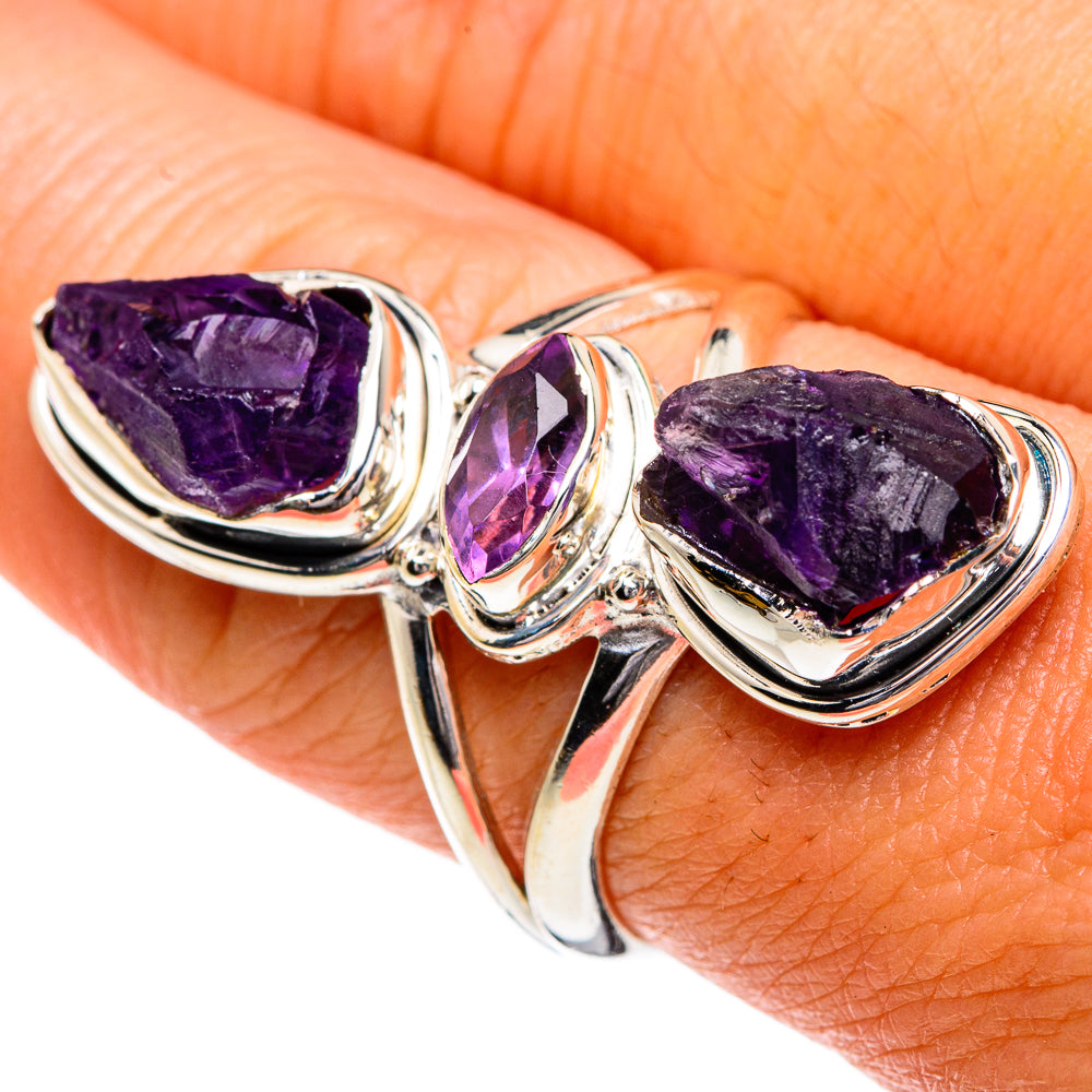 Amethyst Rings handcrafted by Anasilvercos - RING80031