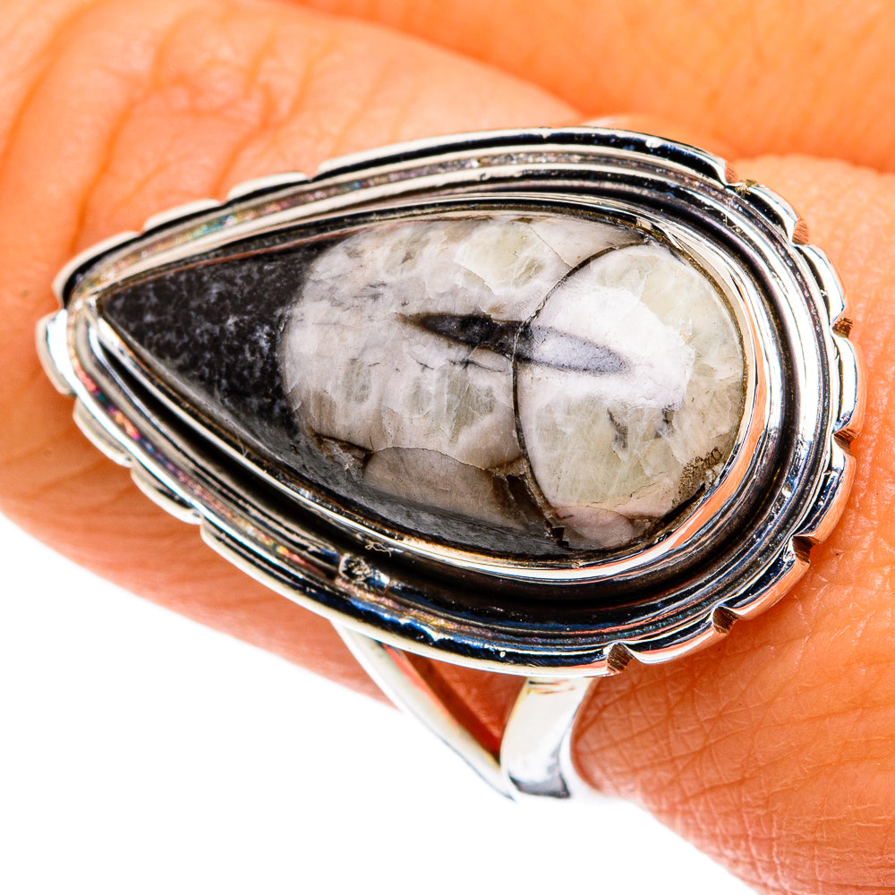 Orthoceras Fossil Rings handcrafted by Anasilvercos - RING80032
