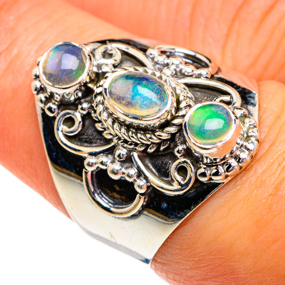 Ethiopian Opal Rings handcrafted by Anasilvercos - RING80040