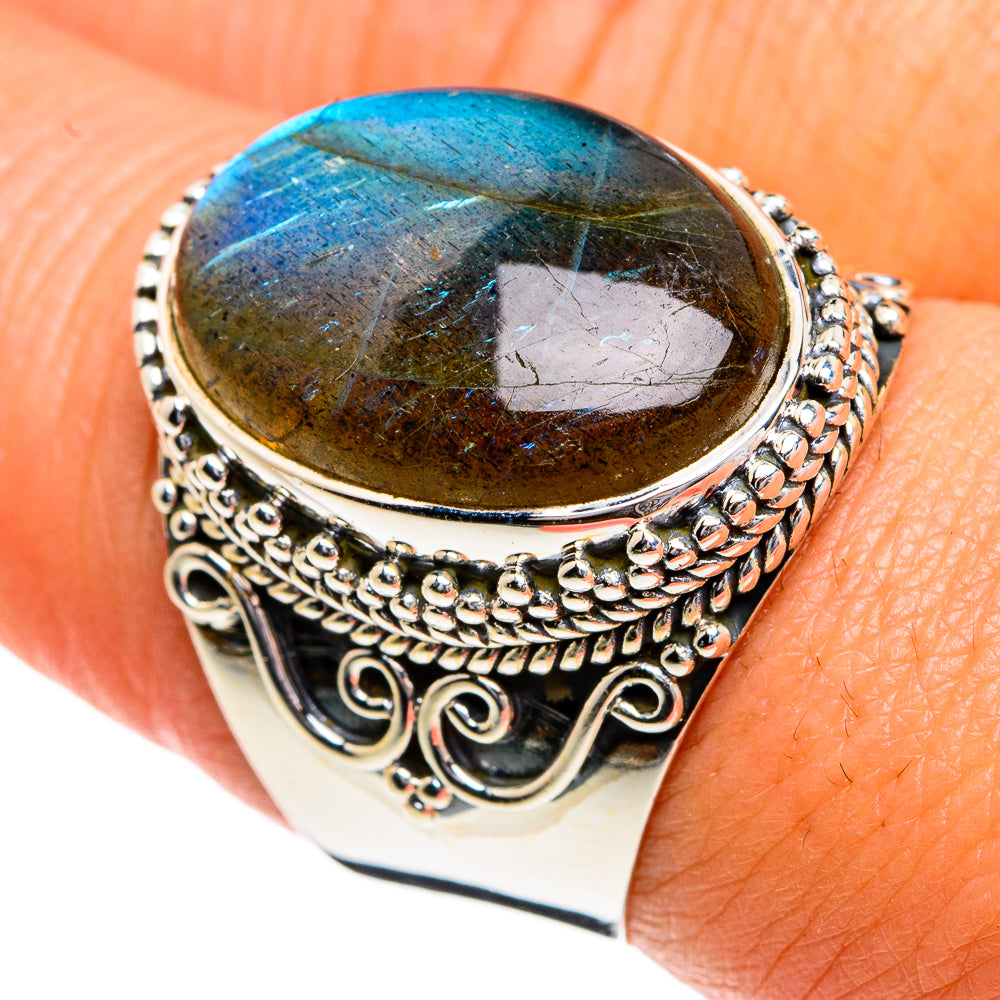 Labradorite Rings handcrafted by Anasilvercos - RING80042