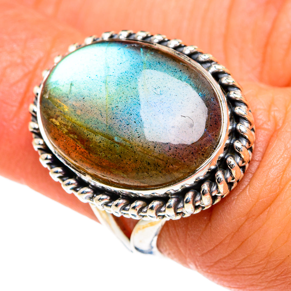 Labradorite Rings handcrafted by Anasilvercos - RING80049