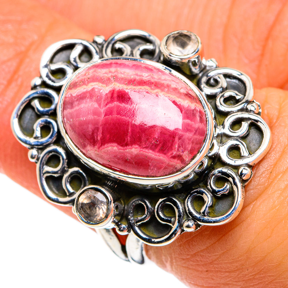 Rhodochrosite Rings handcrafted by Anasilvercos - RING80058