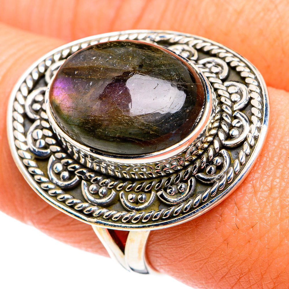 Labradorite Rings handcrafted by Anasilvercos - RING80063