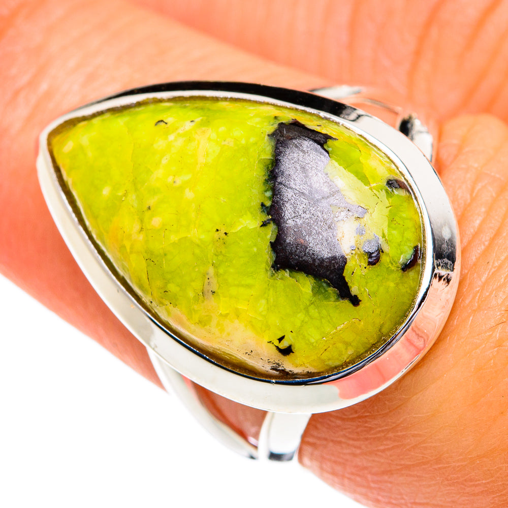 African Green Opal Rings handcrafted by Anasilvercos - RING80073