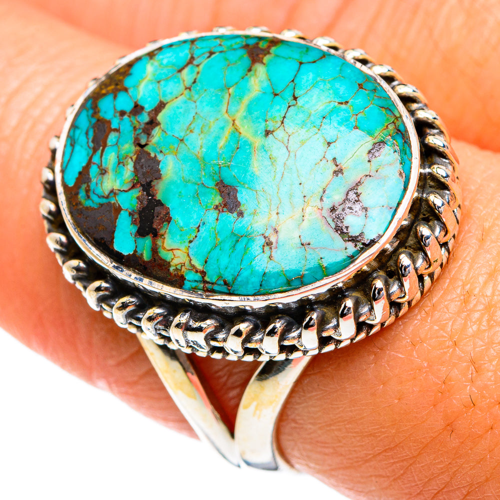 Tibetan Turquoise Rings handcrafted by Anasilvercos - RING80080