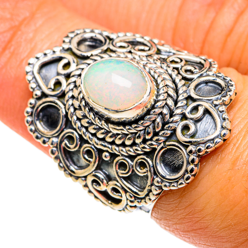 Ethiopian Opal Rings handcrafted by Anasilvercos - RING80104