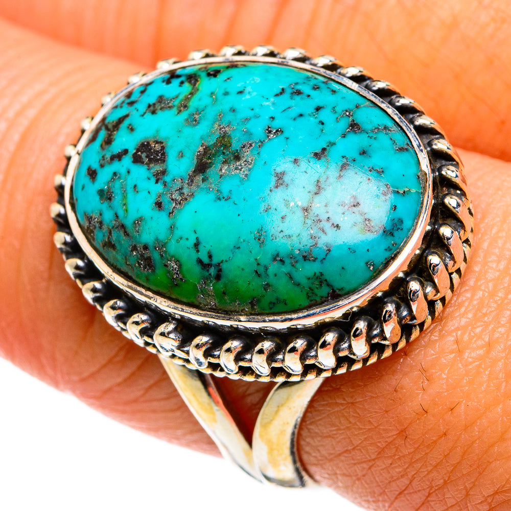 Tibetan Turquoise Rings handcrafted by Anasilvercos - RING80113
