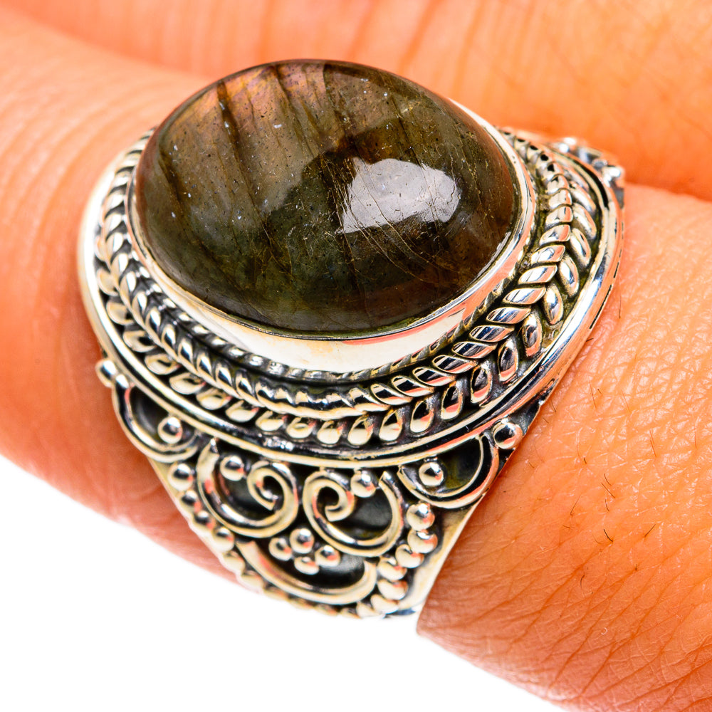 Labradorite Rings handcrafted by Anasilvercos - RING80121