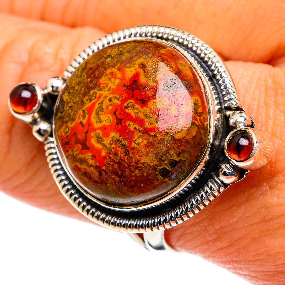 Ocean Jasper Rings handcrafted by Anasilvercos - RING80123