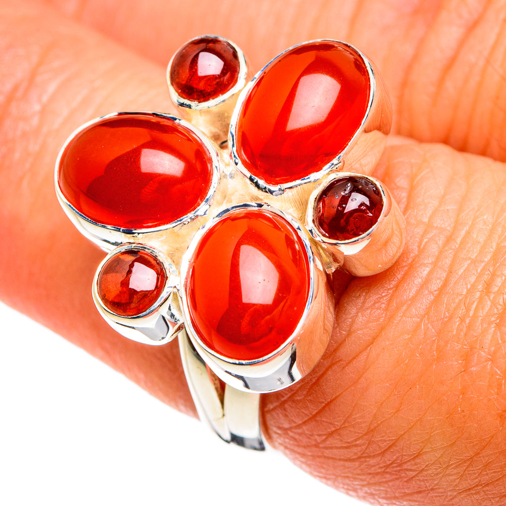 Carnelian Rings handcrafted by Anasilvercos - RING80124