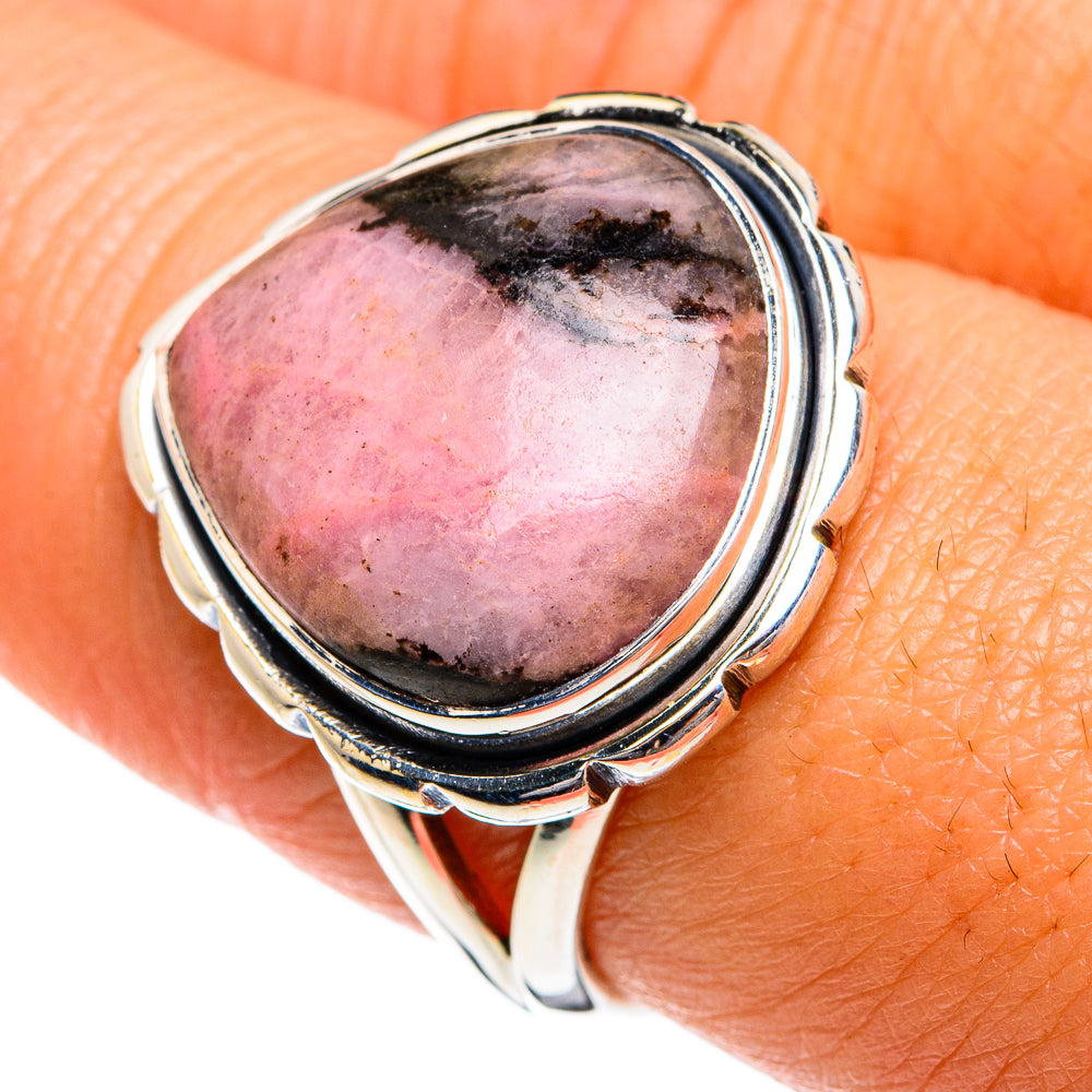 Rhodonite Rings handcrafted by Anasilvercos - RING80126
