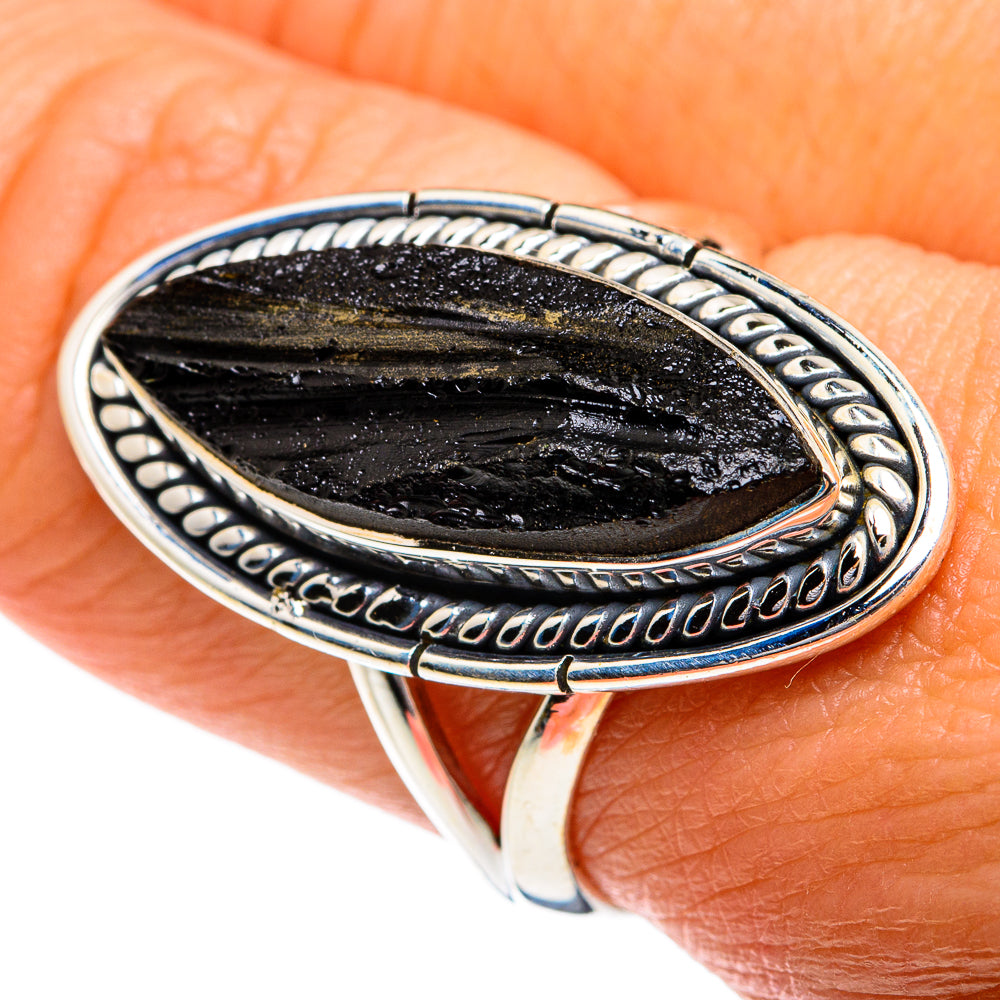Black Tourmaline Rings handcrafted by Anasilvercos - RING80133