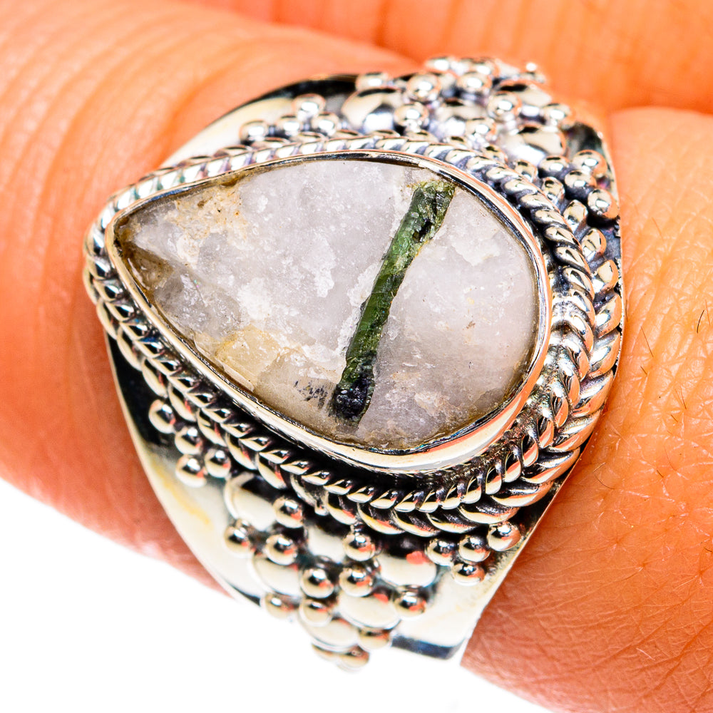 Chrome Diopside Rings handcrafted by Anasilvercos - RING80135