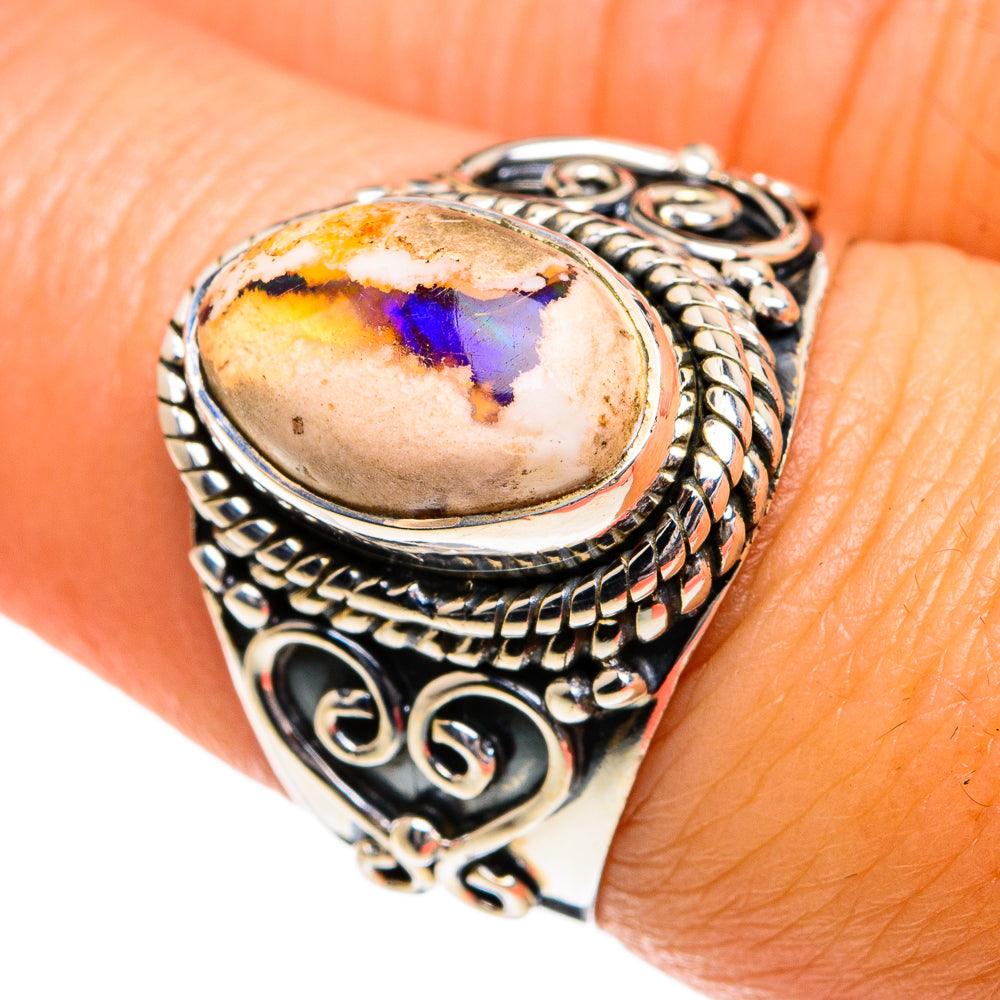 Mexican Fire Opal Rings handcrafted by Anasilvercos - RING80138
