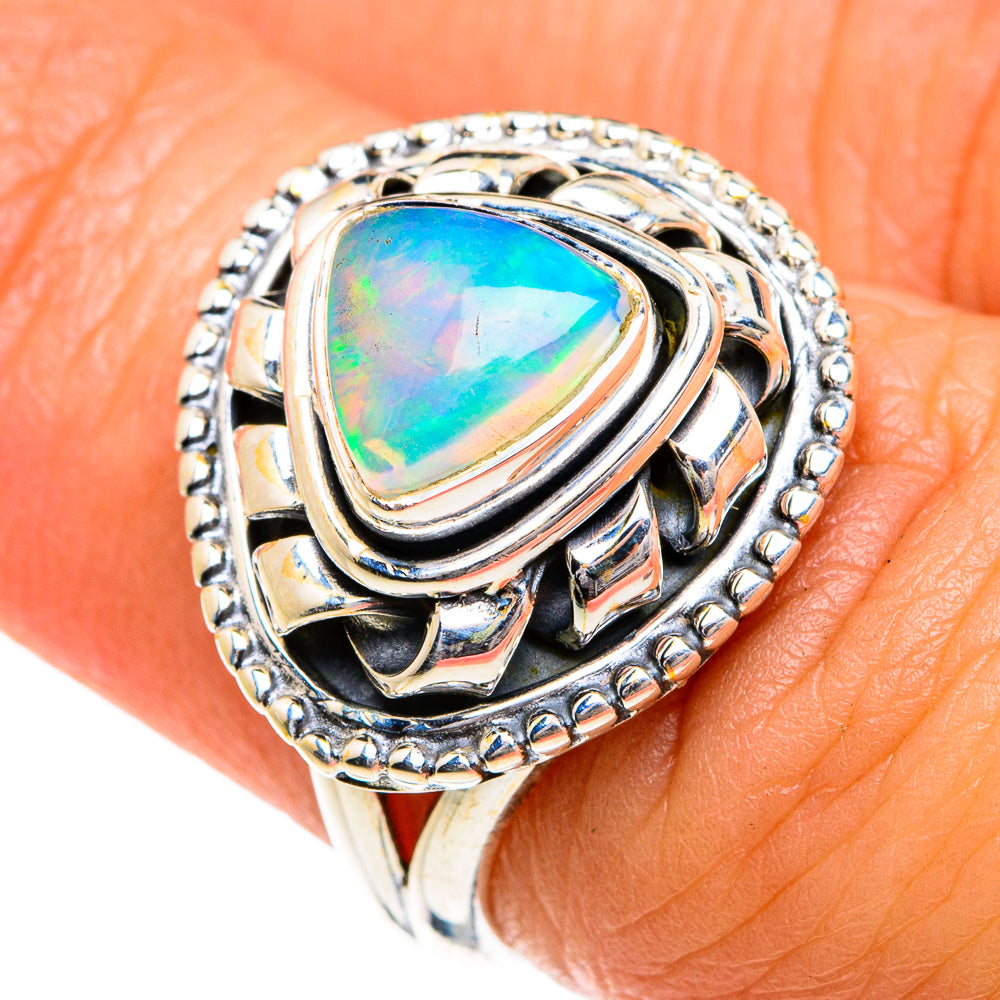 Ethiopian Opal Rings handcrafted by Anasilvercos - RING80140