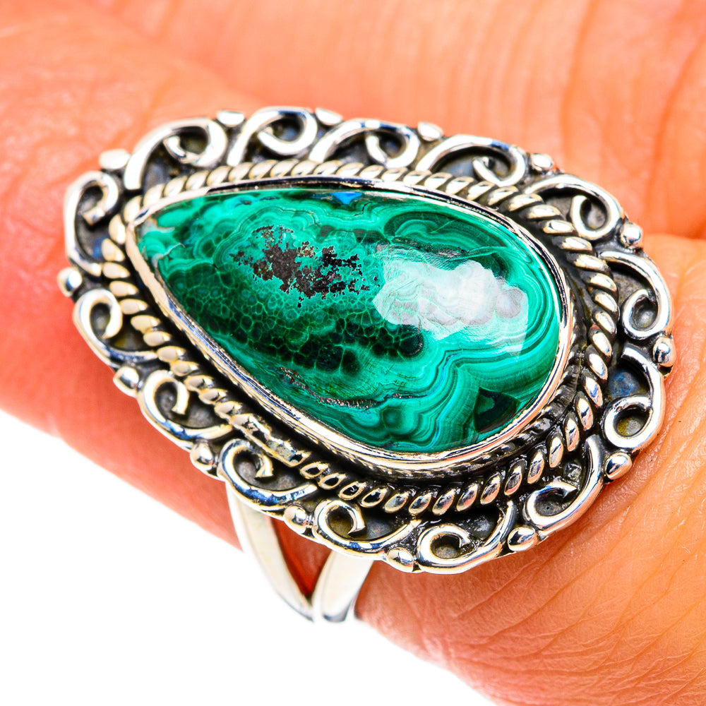 Chrysocolla Rings handcrafted by Anasilvercos - RING80152