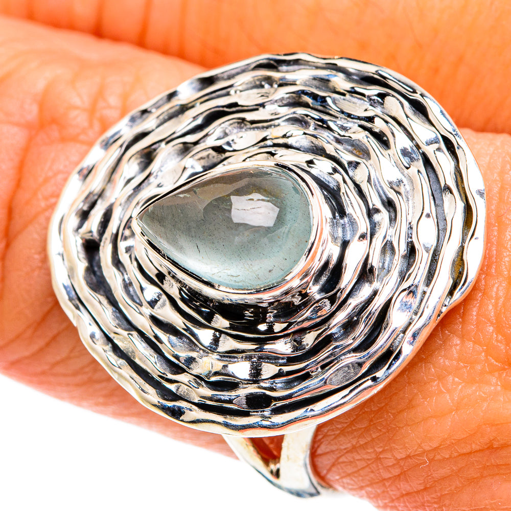 Aqua Chalcedony Rings handcrafted by Anasilvercos - RING80174