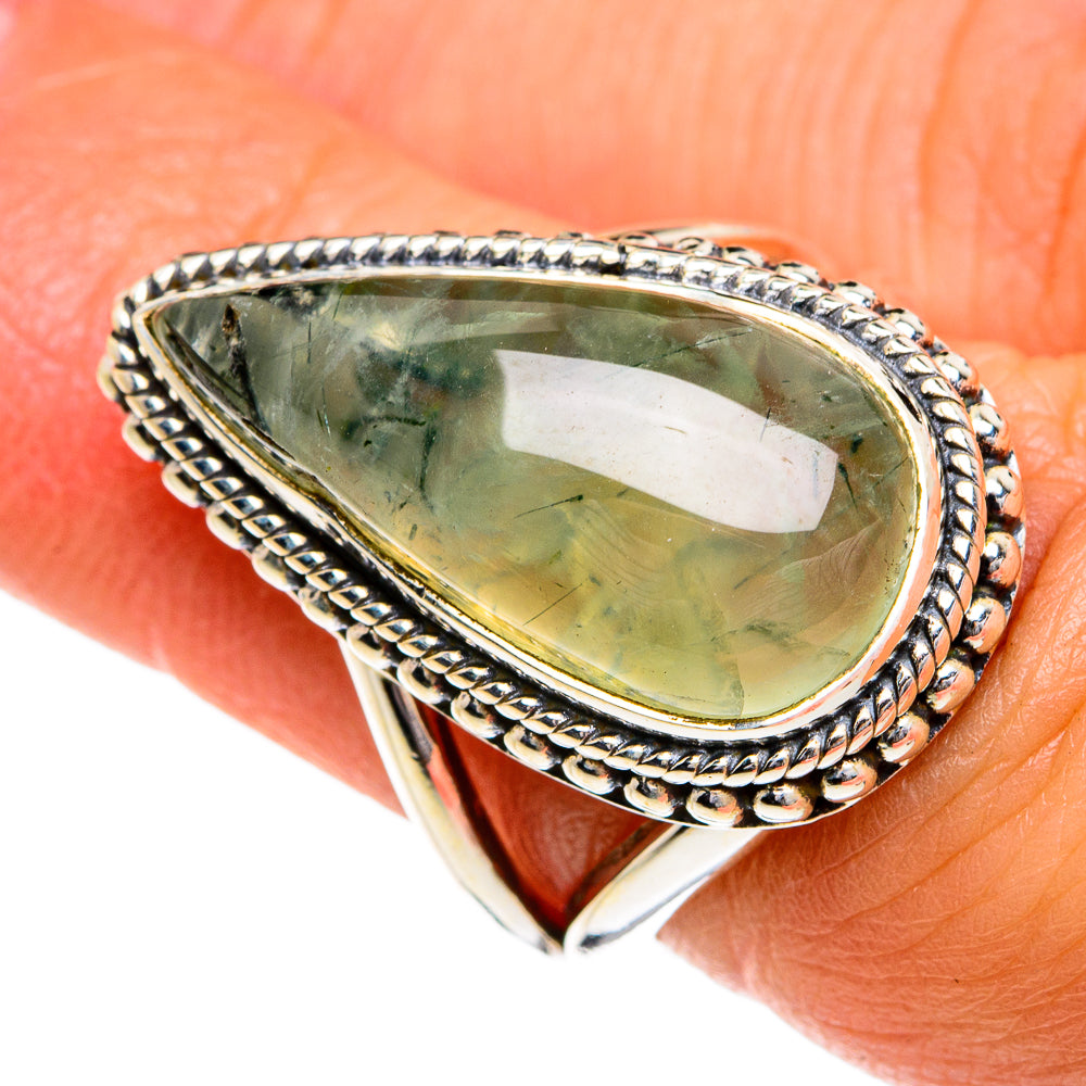 Prehnite Rings handcrafted by Anasilvercos - RING80177