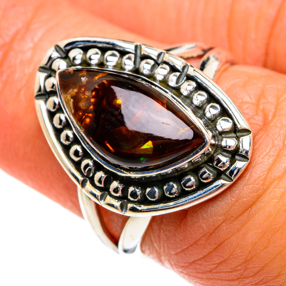 Mexican Fire Agate Rings handcrafted by Anasilvercos - RING80182