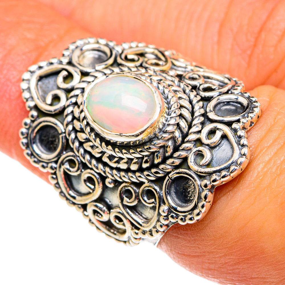 Ethiopian Opal Rings handcrafted by Anasilvercos - RING80198