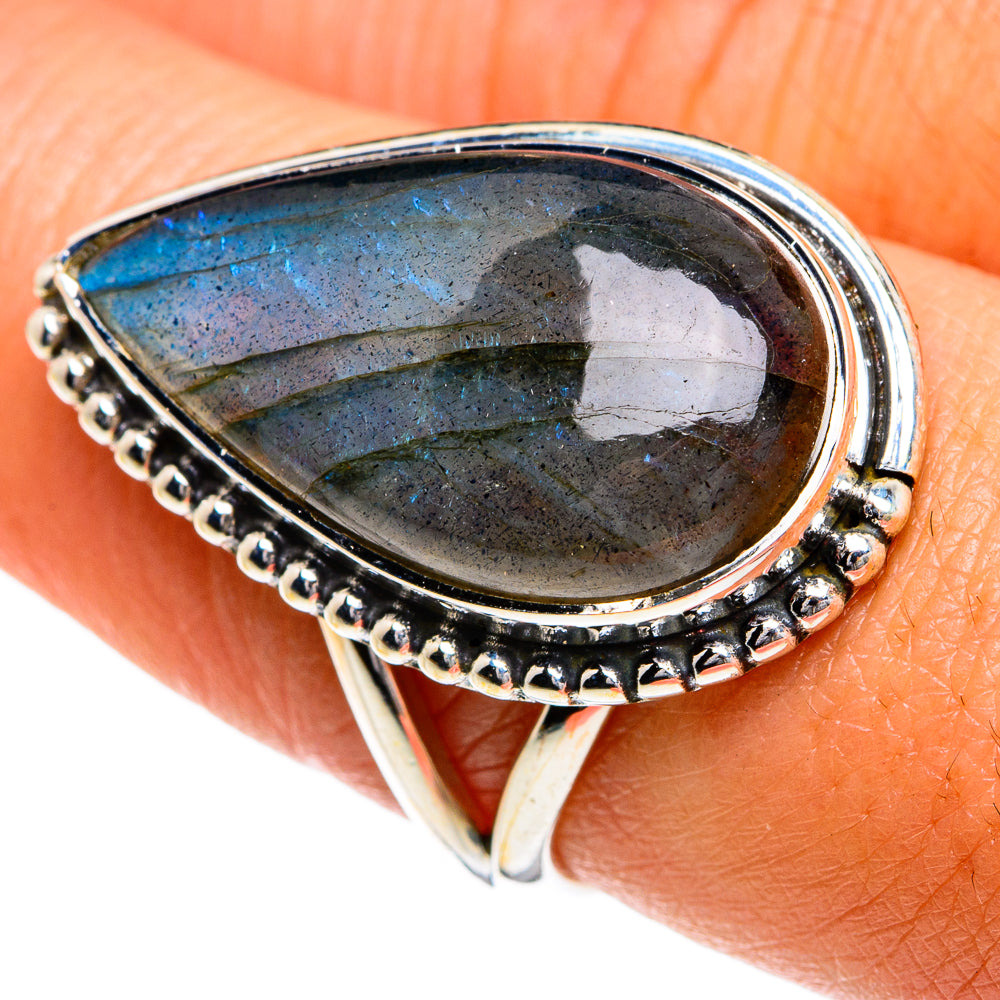 Labradorite Rings handcrafted by Anasilvercos - RING80199